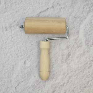 وردنه غلطکی چوبی صاف دسته دار